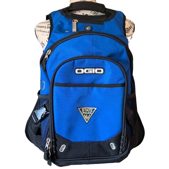 nwt Ogio Techspecs Street Multi Pocket Canvas Backpack NJ State Police Logo - Picture 13 of 15
